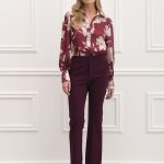 Twenty 29 Lisa Flare Pant - Black/Bordeaux
