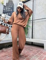 Prive Collection Satin V Shirt – Black - Image 2