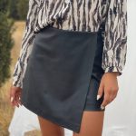 Prive Collection Skort δερματίνη - Black