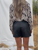 Prive Collection Skort δερματίνη - Black - Image 2