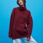 Tailor Made Relaxed Knit Turtleneck Sweater – Bordeaux