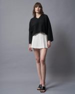 Tailor Made Relaxed Knit Sweater V neck – Black - Image 3