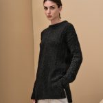 Tailor Made Lurex Long Sweater – Black