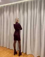 Erya Noelia Mini Dress - Bordeaux - Image 5