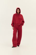 Lumina Track Fleece Pant – Red - Image 3