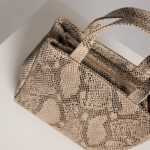 Clic Jewels Grace Minitote - Beige Python - Image 4
