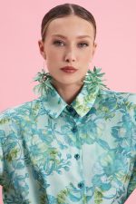 Eveleya Botanical Breeze Satin Shirt