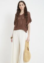 Vicolo Knitwear With Lurex - Brown - Image 3