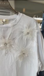 Vicolo T-Shirt With Stones - White - Image 2