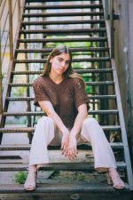 Vicolo Knitwear With Lurex - Brown