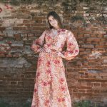 Eveleya Dusty Pink Midi Linen Dress