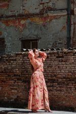 Eveleya Dusty Pink Midi Linen Dress - Image 3