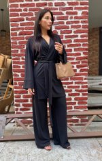 Prive Collection Nomad Cardigan - Beige/Black - Image 3