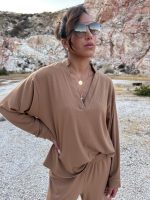 Prive Collection Nomad Blouse – Beige/Black