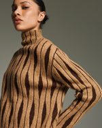 Tailor Made Rombus knit sweater - Camel - Image 3