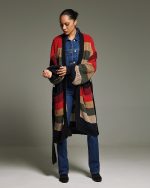 Tailor Made Stripped Long Cardigan