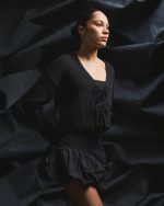 Tailor Made String Cardigan – Black - Image 2