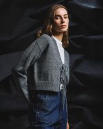 Tailor Made String Cardigan – Grey - Image 2
