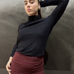 Prive Collection Vera Turtleneck- Black/Brown