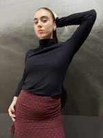 Prive Collection Vera Turtleneck- Black/Brown