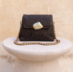 Clic Jewels Maya Minibag – Dark brown python genuine leather