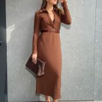 Prive Collection Vera Dress - Black/Brown