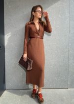 Prive Collection Vera Dress - Black/Brown