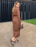 Prive Collection Vera Dress - Black/Brown - Image 2