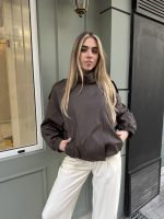 Prive Collection Cocoa Luxe Bomber Jacket