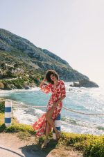 Mersevi Abstract Flame Maxi Wrap Dress - Image 5